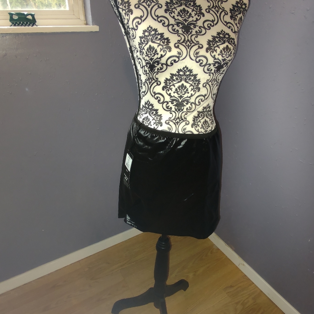 Black faux leather skirt 1X/2X